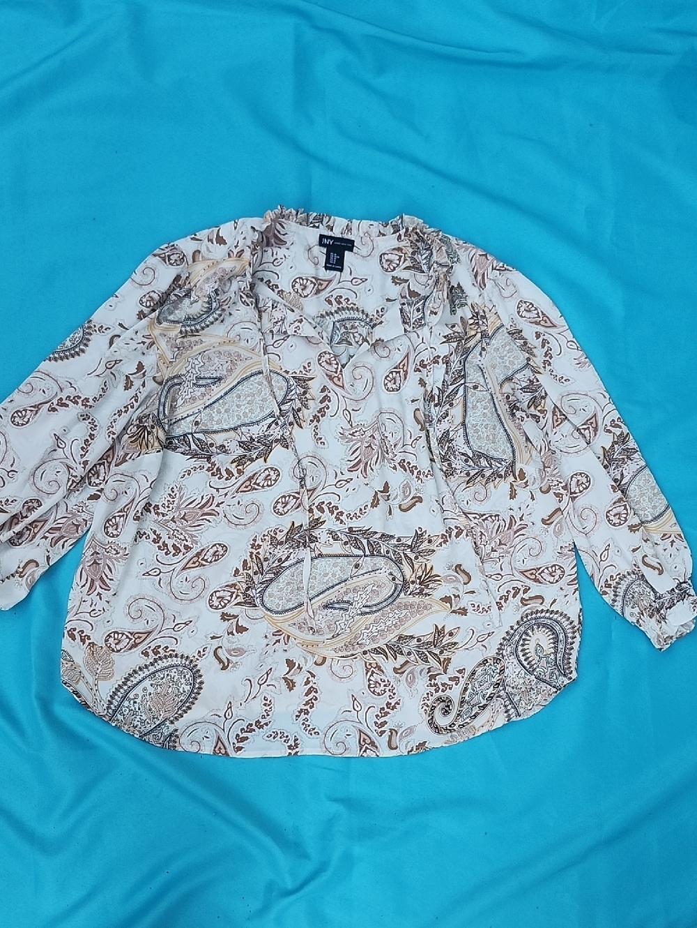 Floral Women's Blouse Jones New York  1X So NICE! Boho
